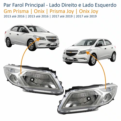Par Farol Gm Onix Prisma 2013 até 2016 Onix Joy Prisma Joy 2017 até 2019
