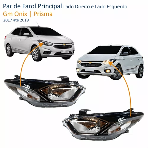 Par Farol Gm Onix Prisma 2017 Até 2019 Com LED