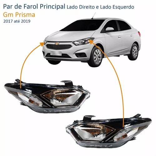Par Farol Gm Prisma 2017 Até 2019 Com LED