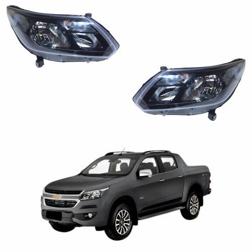 Par Farol Gm S-10 2017 2018 2019 2020 2021 Com Friso Preto