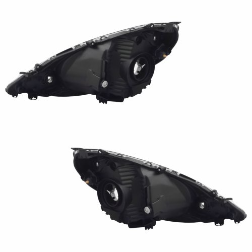 Par Farol Honda Fit 2013 2014 Mascara Negra