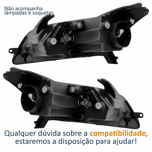 Par Farol Principal Lifan X60 2013 2014 2015 2016 Com Led Projetor Motor