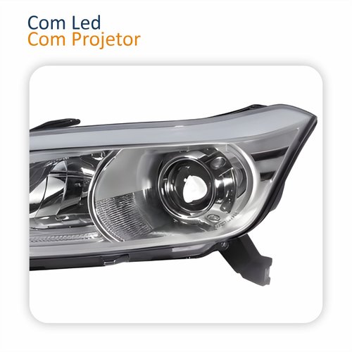 Par Farol Principal Lifan X60 2013 2014 2015 2016 Com Led Projetor Motor