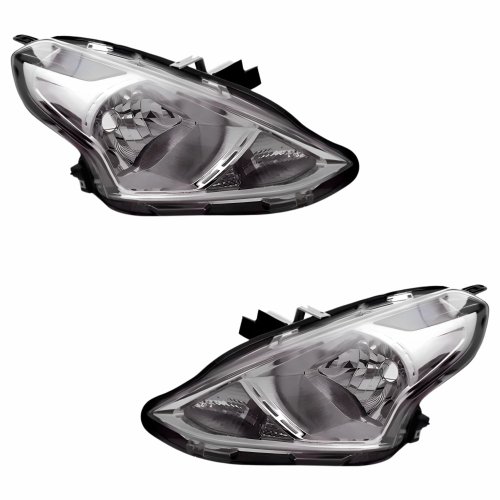Par Farol Nissan Versa 2015 2016 2017 2018 2019 Mascara Cromada
