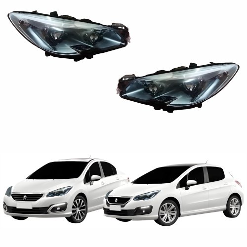 Par Farol Peugeot 308 408 2016 2017 2018 2019 Manual Com Soquete