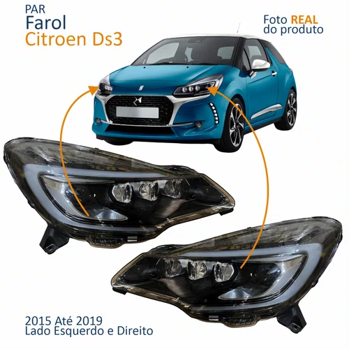 Par Farol Principal Citroen Ds3 2015 2016 2017 2018 2019