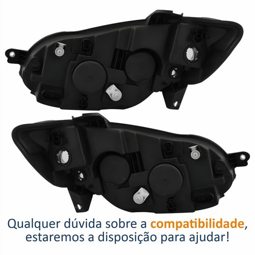Par Farol Principal Fiat Idea 2011 Até 2016 Cinza