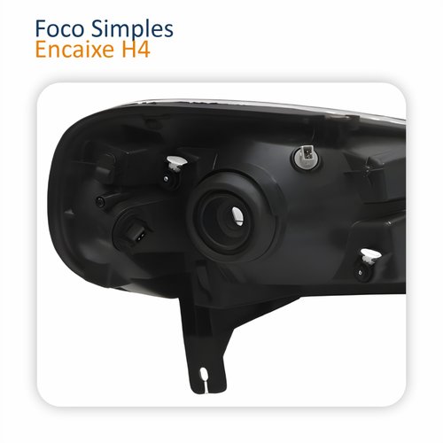 Par Farol Principal Fiat Uno Vivace 2015 Até 2021 Cromado