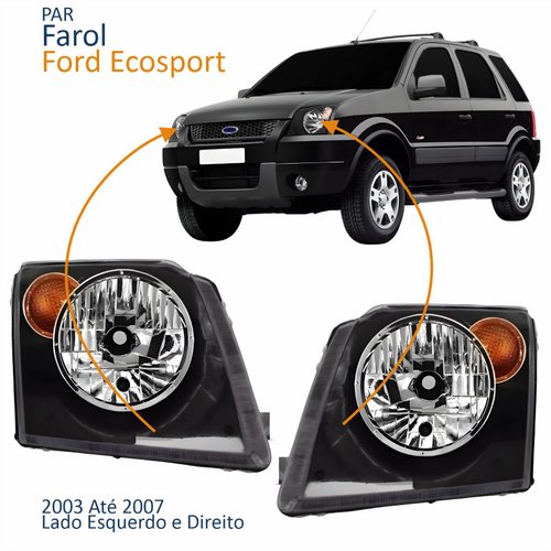 Par Farol Principal Ford Ecosport 2003 2004 2005 2006 2007 Pisca Âmbar