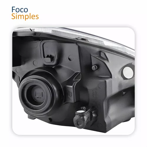 Par Farol Principal Ford Ka 2008 Até 2014 Máscara Cromada