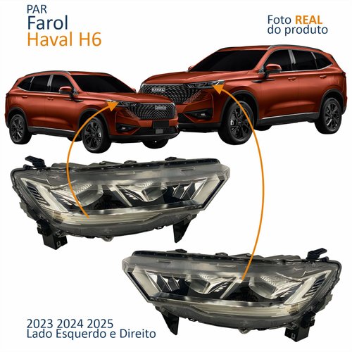 Par Farol Principal Gwm Haval H6 2023 2024 2025 Com Led