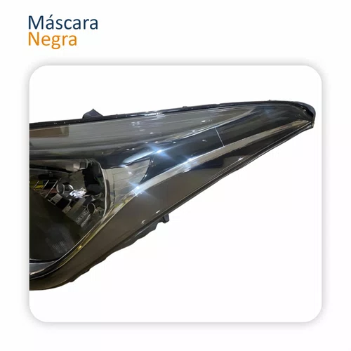 Par Farol Principal Hyundai Hb20x 2012 Até 2016 Máscara Negra Com Friso Cromado