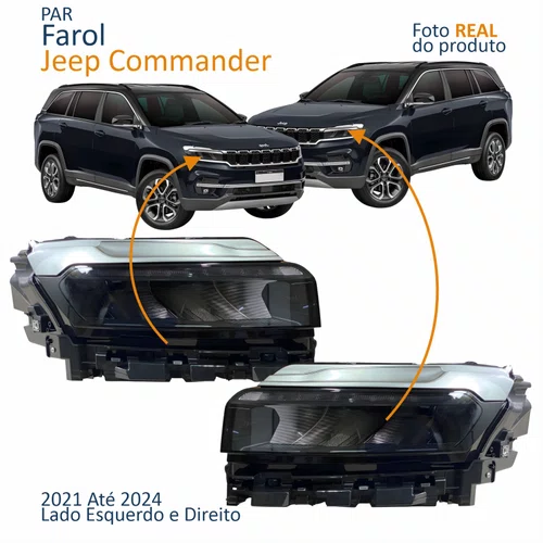 Par Farol Principal Jeep Commander 2021 2022 2023 2024 Full Led
