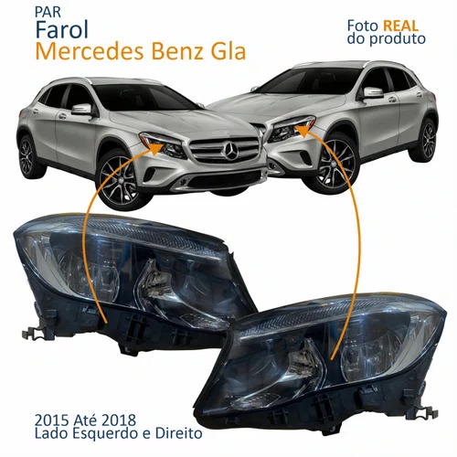 Par Farol Principal Mercedes Benz Gla 2015 2016 2017 2018