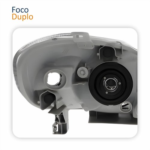 Par Farol Principal Toyota Corolla Fielder 2003 Até 2008 Máscara Cromada Com Lente Frisada