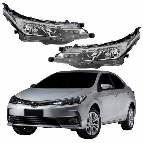 Par Farol Principal Toyota Corolla Xei 2018 2019 Com Led