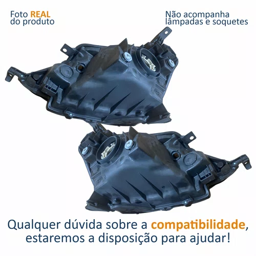 Par Farol Principal Toyota Etios Cross 2012 Até 2019 Carcaça Preta