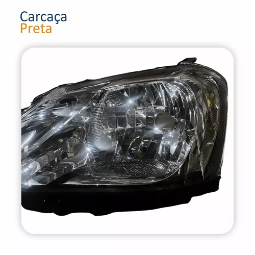 Par Farol Principal Toyota Etios Cross 2012 Até 2019 Carcaça Preta