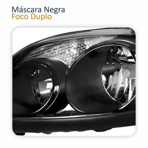 Par Farol Principal Vw Crossfox Fox Spacefox 2008 2009 2010 Máscara Negra