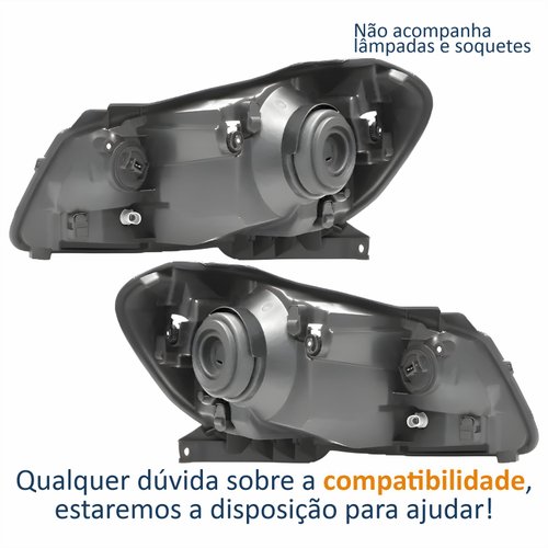 Par Farol Principal Vw Gol G6 2012 Até 2016 Saveiro Voyage G6 2013 Até 2016 Foco Simples