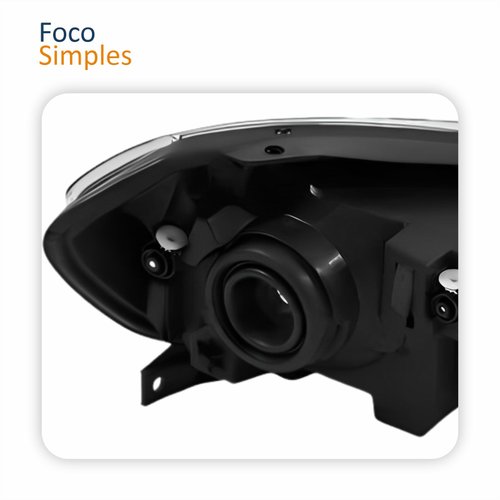 Par Farol Principal Vw Gol G7 2016 2017 Foco Simples Friso Cromado