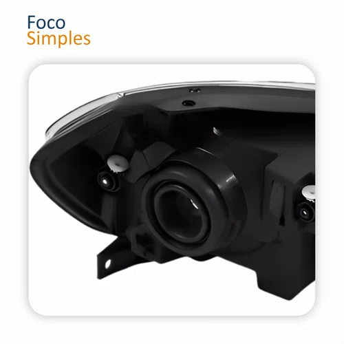 Par Farol Principal Vw Gol G7 2016 Até 2018 Voyage G7 2017 2018 Saveiro G7 2018 Até 2020 Foco Simples Friso Cromado