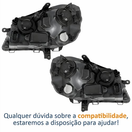 Par Farol Principal Vw Polo 2008 Até 2015 Máscara Cromomix