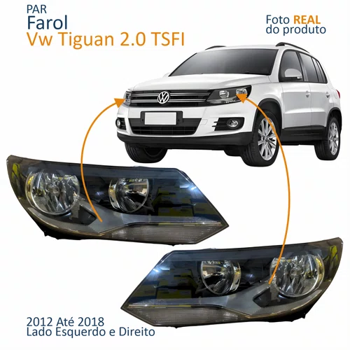 Par Farol Principal Vw Tiguan 2012 Até 2018