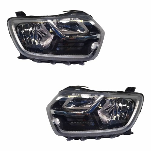 Par Farol Renault Duster Oroch 2021 Até 2024 Foco Manual Com Led