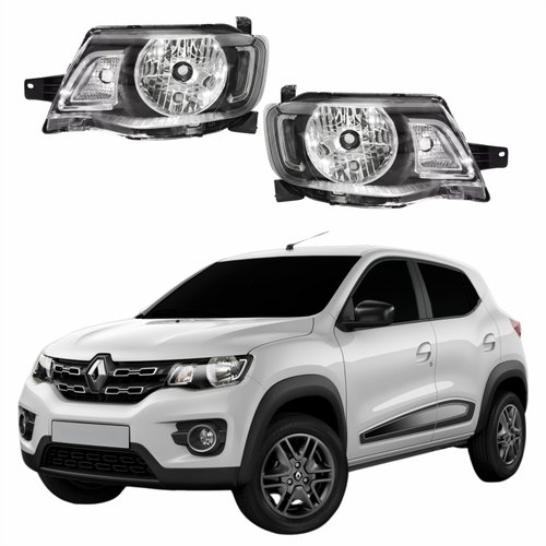 Par Farol Renault Kwid 2017 2018 2019 2020 Borda Transparente