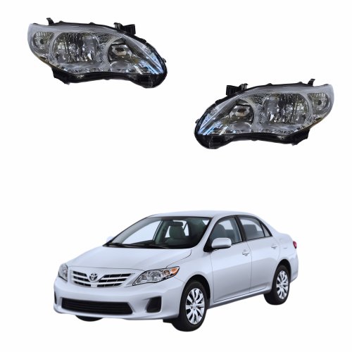 Par Farol Toyota Corolla 2012 2013 2014 Mascara Cromada