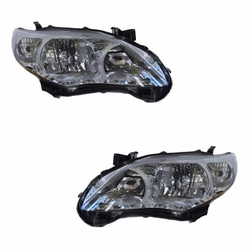 Par Farol Toyota Corolla 2012 2013 2014 Mascara Cromada
