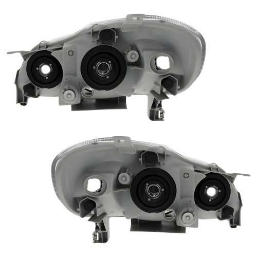 Par Farol Toyota Corolla Fielder 2003 Até 2008 Mascara Cromada