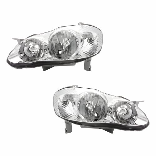 Par Farol Toyota Corolla Fielder 2005 2006 2007 Máscara Cromada