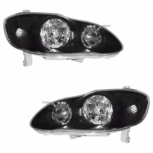 Par Farol Toyota Corolla Fielder 2003 Até 2008 Máscara Negra