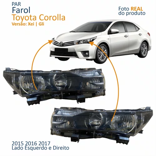 Par Farol Toyota Corolla Xei Gli 2015 2016 2017