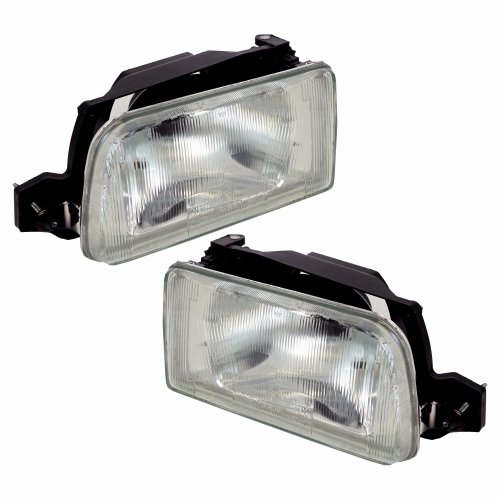 Par Farol Vw Gol G1 1991 até 1994 Saveiro Parati Voyage G1 1991 Até 1997 Foco Simples Máscara Cromada