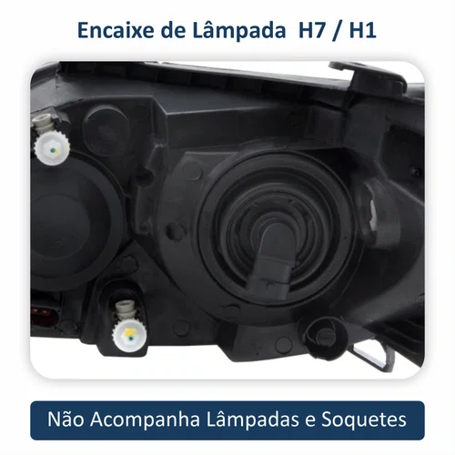 Farol Vw Saveiro G5 2010 Até 2013 Máscara Negra Lado Direito Passageiro
