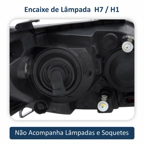 Farol Vw Saveiro G5 2010 Até 2013 Máscara Negra Lado Esquerdo Motorista