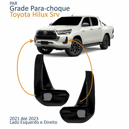 Par Grade Para-choque Toyota Hilux Srv 2021 2022 2023 Black Piano