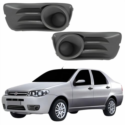 Par Grade Parachoque Fiat Siena G3 2008 2009 2010 2011 2012 Sem Furo Cinza Par Grade Parachoque Fiat Siena G3 2008 2009 2010 2011 2012 Sem Furo Cinza