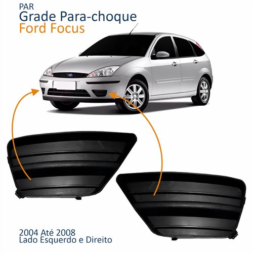 Par Grade Para-choque Ford Focus 2004 2005 2006 2007 2008 Sem Furo