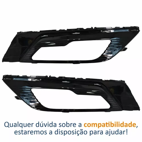 Par Grade Parachoque Ford Fusion 2017 2018 2019 Com Friso Cromado