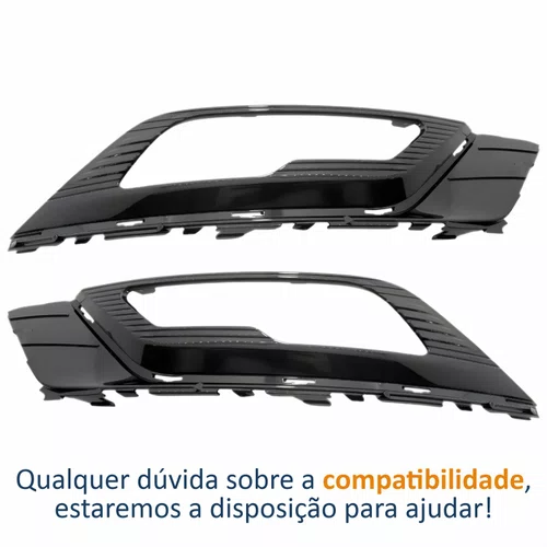 Par Grade Parachoque Ford Fusion 2017 2018 2019 Com Furo Black Piano