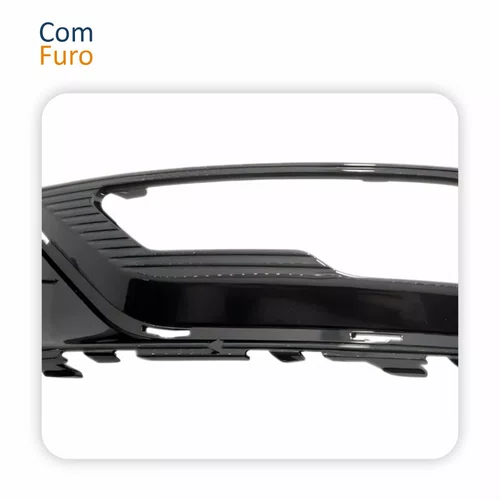 Par Grade Parachoque Ford Fusion 2017 2018 2019 Com Furo Black Piano