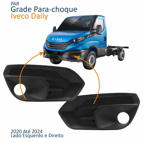 Par Grade Parachoque Iveco Daily 2020 2021 2022 2023 2024 Com Furo