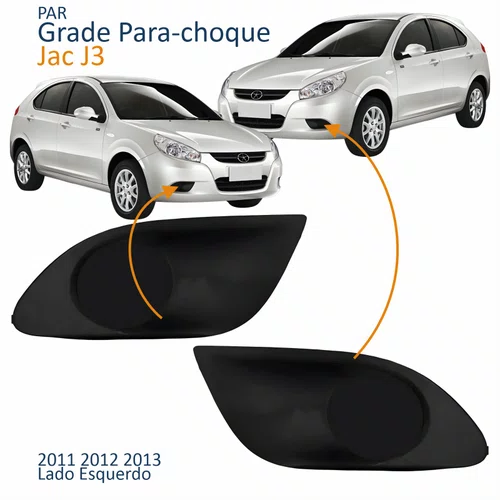 Par Grade Parachoque Jac J3 2011 2012 2013 Sem Furo Lado