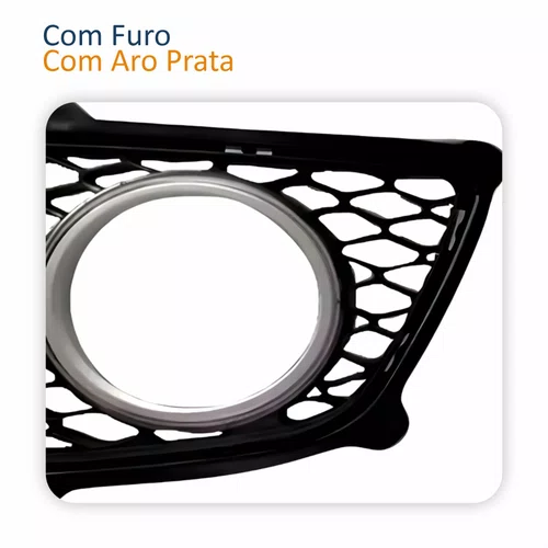 Par Grade Parachoque Kia Sportage 2009 2010 Com Furo Aro Prata