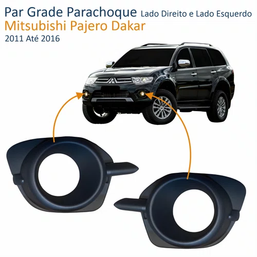 Par Grade Parachoque Mitsubishi Pajero Dakar 2011 Até 2016