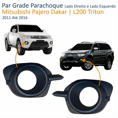 Par Grade Parachoque Mitsubishi Pajero Dakar L200 Triton 2011 Até 2016